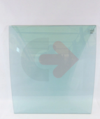 SZYBA PRZEDNIA GÓRNA HARTOWANA ZIELONA CVA (NIEZAOKRAGLONE KRAWEDZIE)