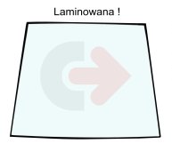 SZYBA CZOŁOWA P8 LAMINOWANA BEZBARWNA SITODRUK CVA