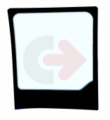 SZYBA HARTOWANA ZIELONA SITODRUK CVA