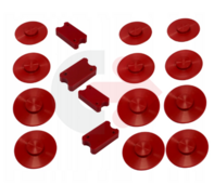 KOMPLET ŚLIZGÓW PODPORY CAT 428F LONG LIFE 2 STOPY